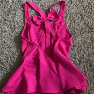 Pink Blouse with bow back