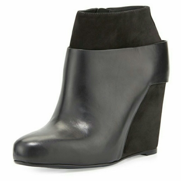 Vince Shoes - Vince "Garren" Wedge Booties - Black 6 1/2