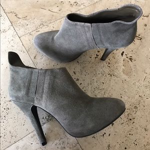 Taupe/Grey Suede Booties - great condition!