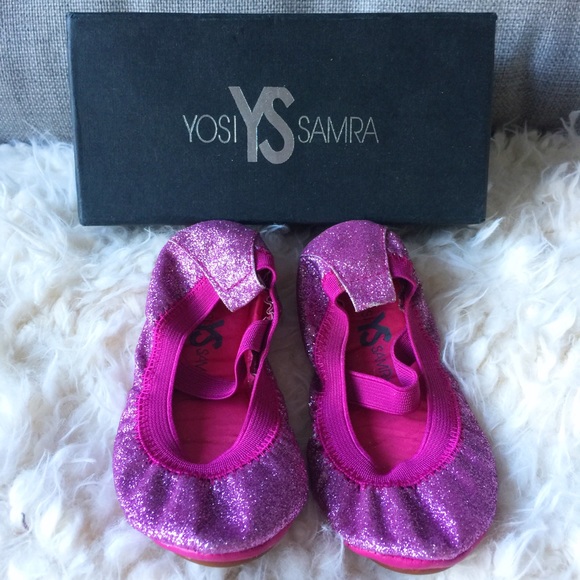 Yosi Samra Glitter Ballerina Flats