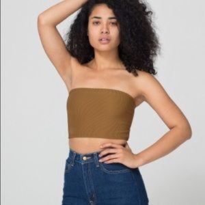 American Apparel Ottoman Ribbed Tube Top