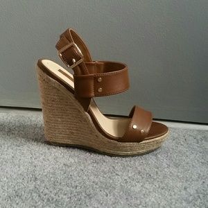 Forever 21 5" Wedges: Brown. Size 7