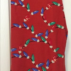 BNWT LuLaRoe OS Christmas light leggings