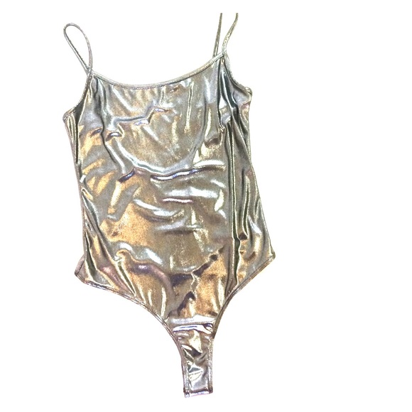 American Apparel Metallic U Back Bodysuit