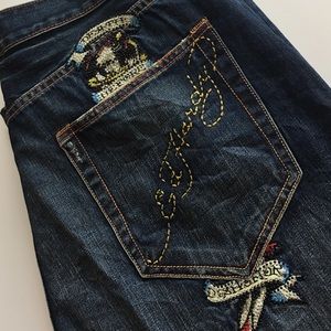 Ed Hardy by Christian Audigier Men Denim Jeans