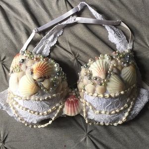 handmade mermaid costume bra