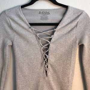 Free People Intimately Lace Up Layering Top