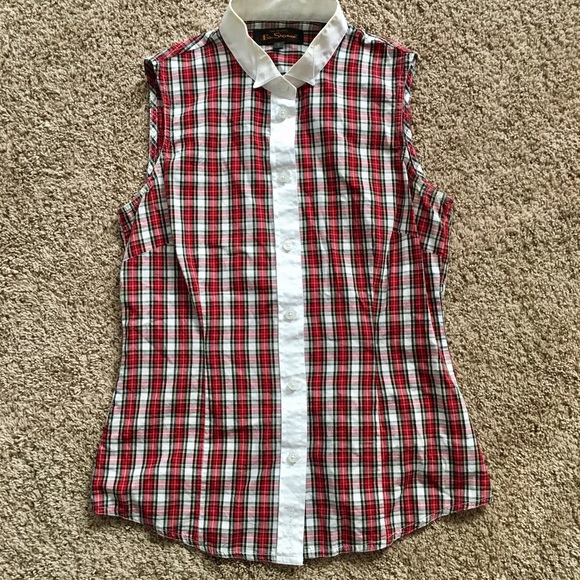 Ben Sherman button down sleeveless shirt