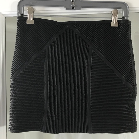 Free People Dresses & Skirts - Free People Ribbed Mini Skirt Vegan Leather Size 2