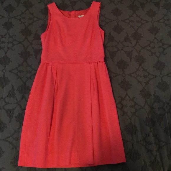 J.Crew salmon color above the knee dress.