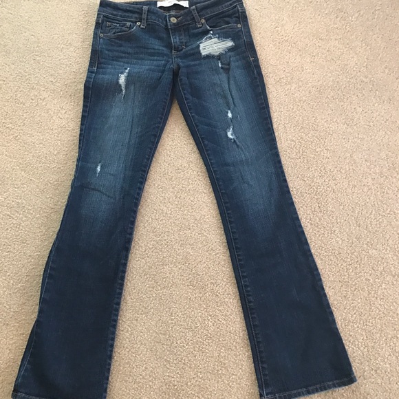 Abercrombie distressed boot cut jeans size 2
