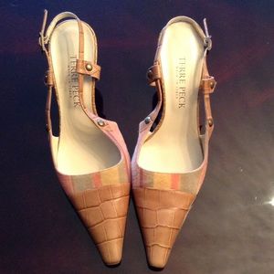 Terre Peck sling back heels (brand new)