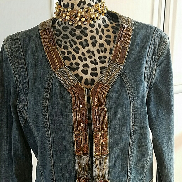 Beaded Denim Jacket