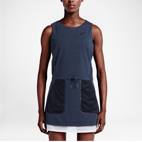 Nike premium pack dress mesh blue modal women s