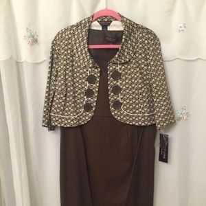 Brown dress with jacket brand new!