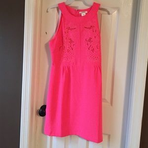Hot pink lined dress