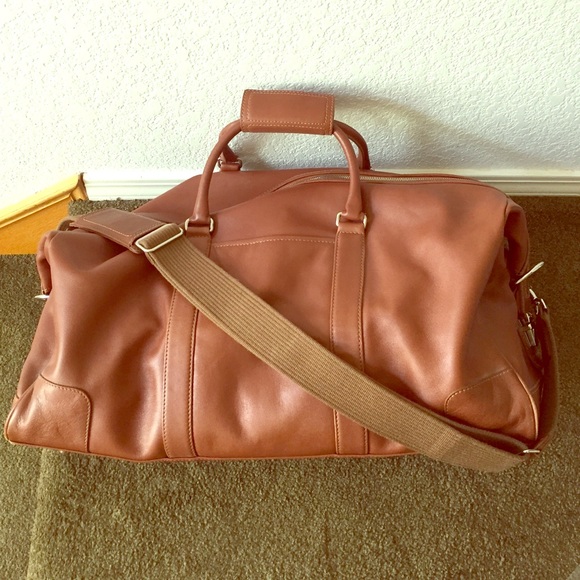 Coach brand Large Duffel Bag. Let. Brown Leather.
