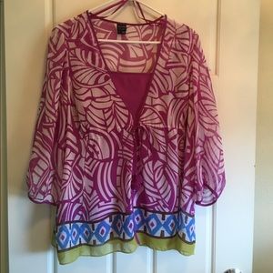 polyester sheer blouse