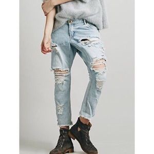 Ripped Boyfriend Jeans