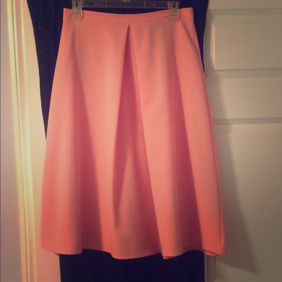 Pink tulip midi A line skirt