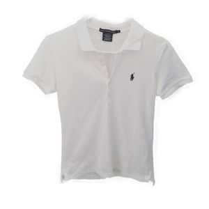 White Ralph Lauren Collared Top
