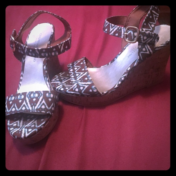 Christian Siriano wedge sandals women's size 8