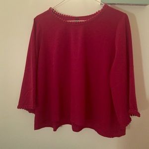 Maroon top
