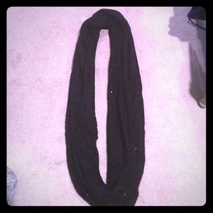 EXPRESS Black with Sequins Infinity Scarf