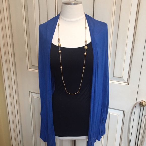 Blue cardigan with pockets