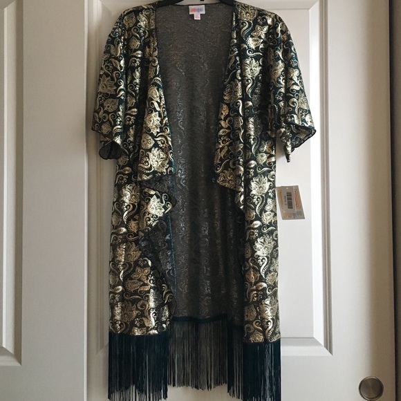 Lularoe Gold Paisley Elegant Monroe