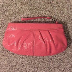 Coach wristlet pink Patent leather