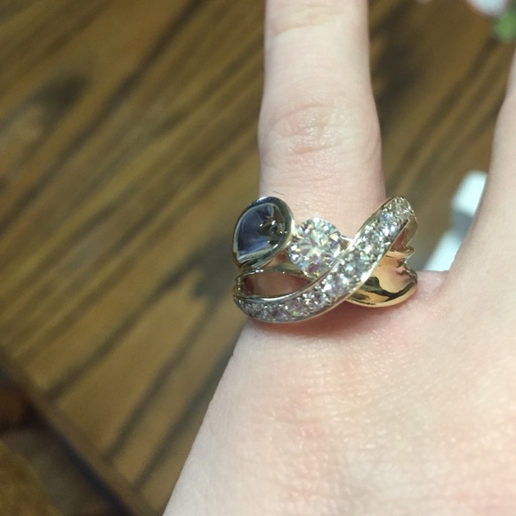 Diamond custom ring size 5 from kirks Jewelry - Picture 3 of 6