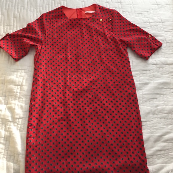Red shift dress