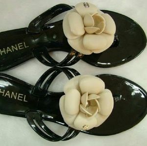 Chanel Ladies Fashion Camellia Flipflops