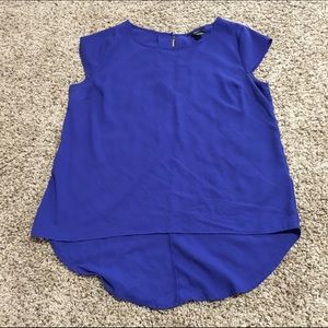 Royal blue short sleeve blouse