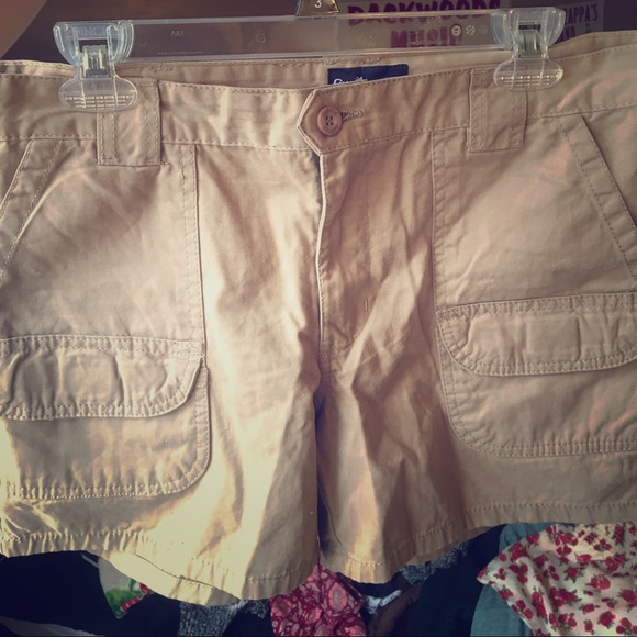 Tan cargo shorts