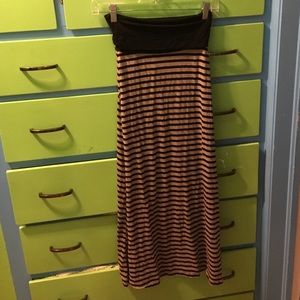 B Sharp Striped Maxi Skirt with Foldover Waist!!!