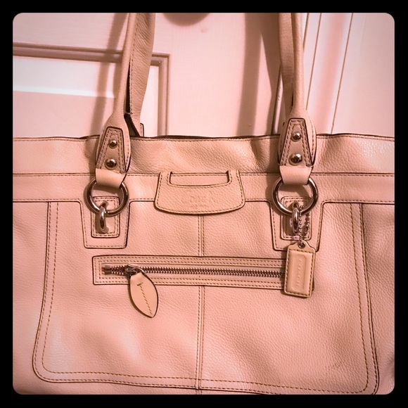 Authentic Coach white satchel