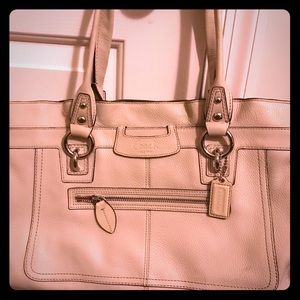 Authentic Coach white satchel