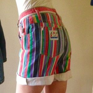 Vintage 90's Striped Denim Shorts Salt N Pepa TLC