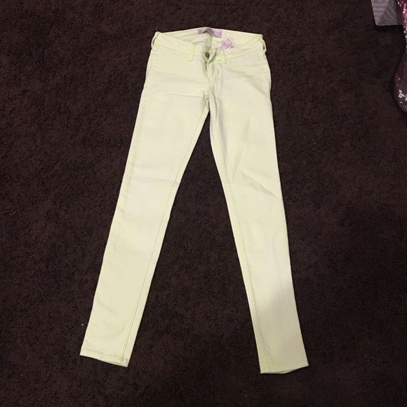 Light green Hollister skinny jeans