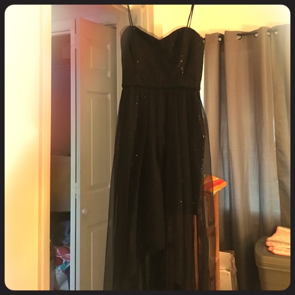 Strapless max and Cleo sequined hi low dress