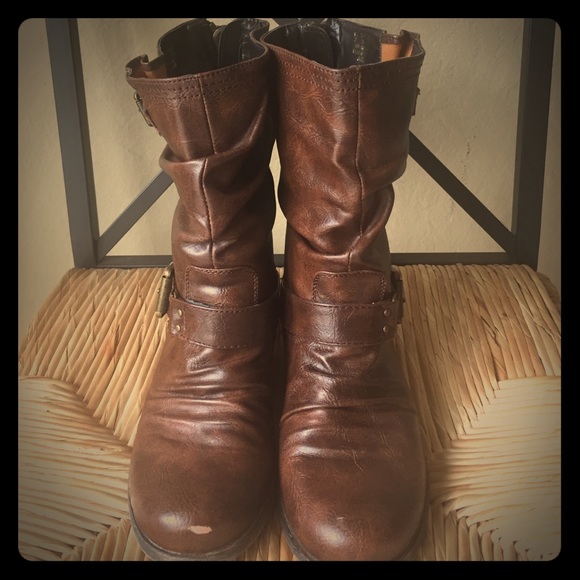 Carlos by Carlos Santana slouch leather moto boots