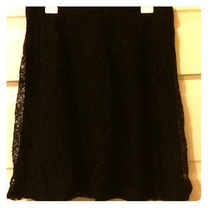 Black Express High Waisted Lace Skirt