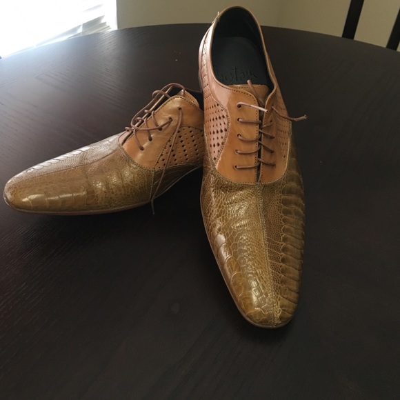Custom Leather and snake dress shoe