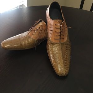 Custom Leather and snake dress shoe