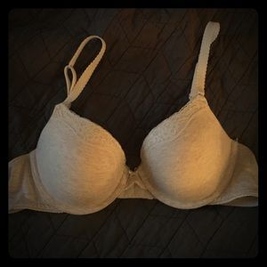 aerie Lace T-Shirt Push-Up Bra with Bow Accents