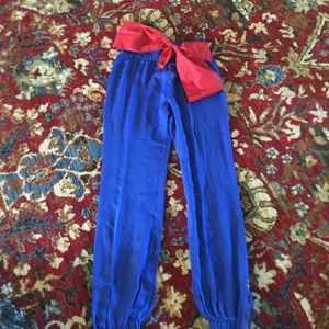 Silk red valintino pants