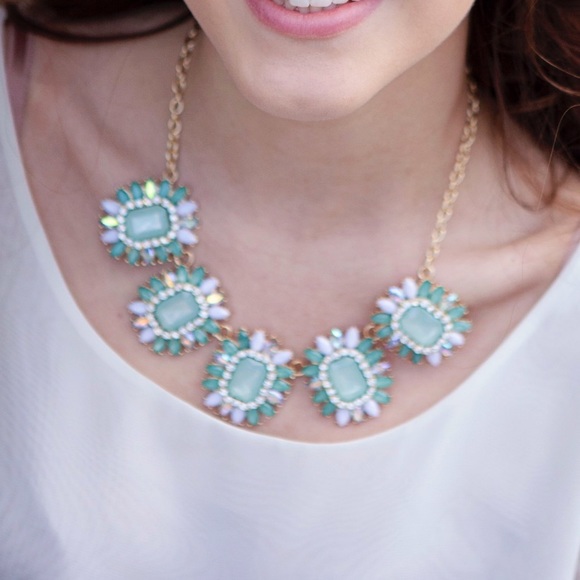 Altar'd State Mint Crystal Necklace