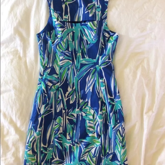 Lilly Pulitzer Penelope Blue Crush Bamboo dress 00 - Picture 2 of 2